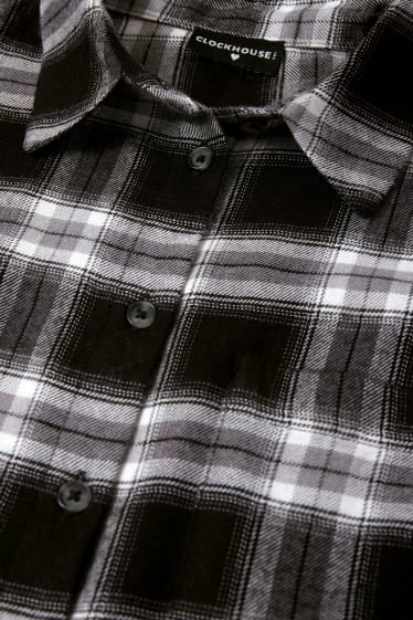 Donna - CLOCKHOUSE - blusa di flanella - a quadretti - nero