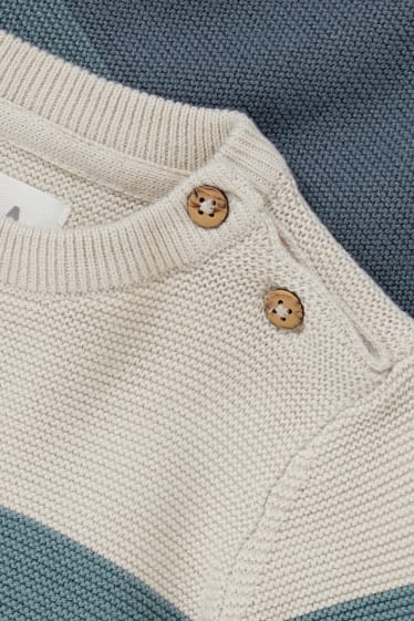 Baby Buben - Baby-Pullover - grün / beige