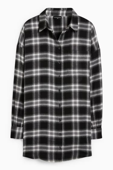 Donna - CLOCKHOUSE - blusa di flanella - a quadretti - nero