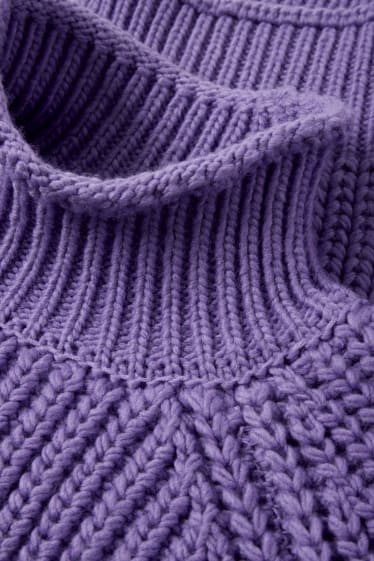 Ados & jeunes adultes - CLOCKHOUSE - pullover avec encolure montante - violet