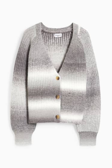 Damen - Strickjacke - grau