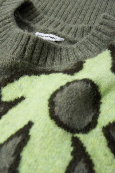 Women - Jumper - floral - green