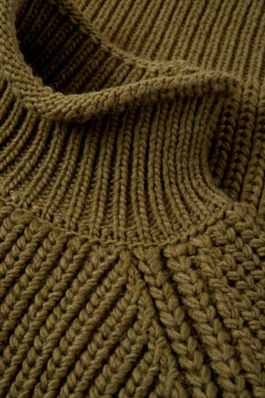 Donna - Maglione con collo alto - verde