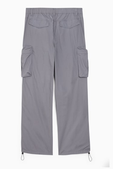 Hommes - Pantalon cargo - coupe relax - gris foncé