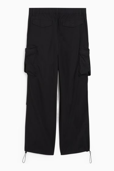 Men - Cargo trousers - relaxed fit - black