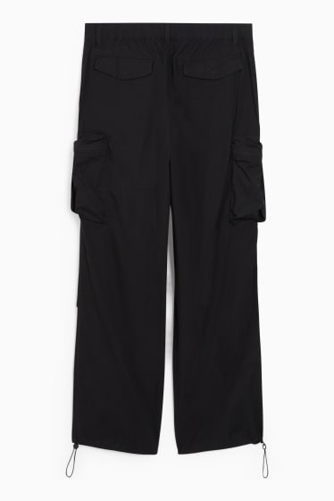 Hommes - Pantalon cargo - coupe relax - noir