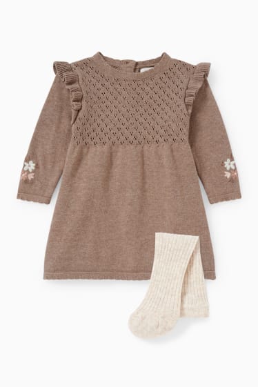 Babys - Baby-outfit - 2-delig - bruin