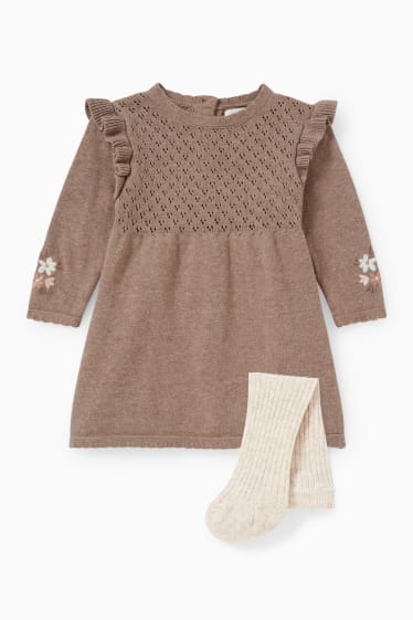 Bébés filles - Ensemble bébé - 2 pièces - marron