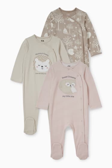 Nadó nena - Paquet de 3 - pijama per a nadó - beix