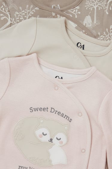 Babys - Set van 3 - babypyjama - beige