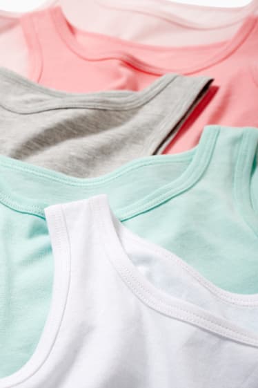 Kinderen: meisjes - Set van 5 - singlet - roze