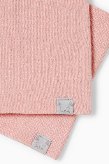 Kinderen: meisjes - Set - muts en colsjaal - 2-delig - roze