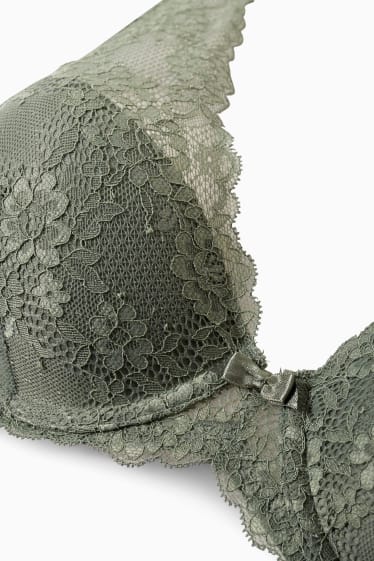 Donna - Reggiseno con ferretti - DEMI - imbottito - verde