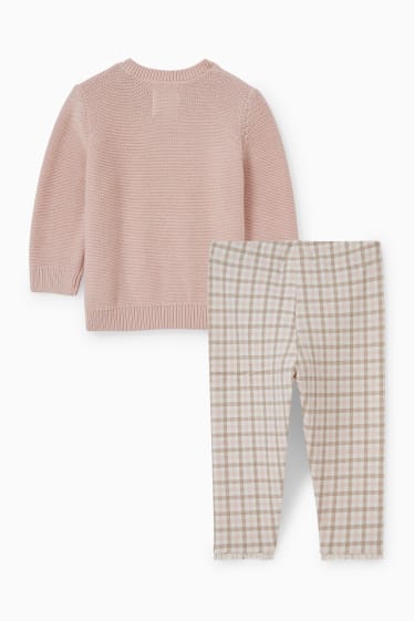 Baby: meisjes - Baby-outfit - 2-delig - roze
