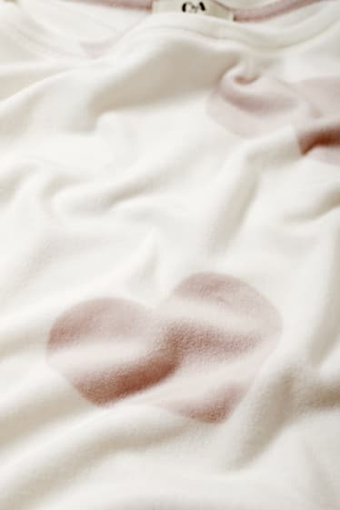 Dona - Camisa de dormir de vellut - estampada - beix clar