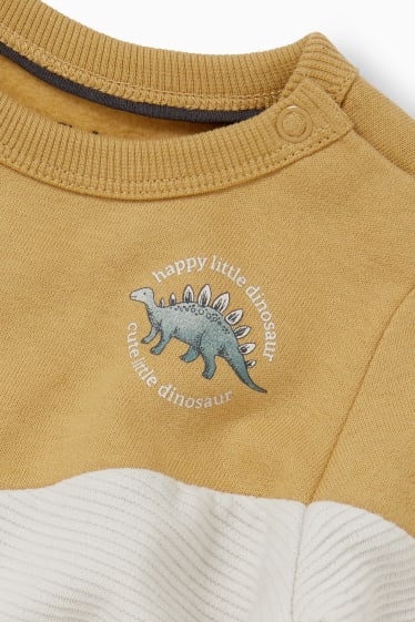 Babies - Dinosaur - baby sweatshirt - yellow