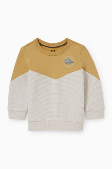 Babies - Dinosaur - baby sweatshirt - yellow