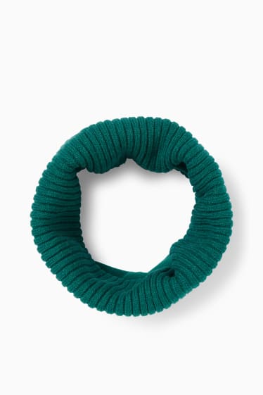 Kinder - Loop Schal - dunkelgrün