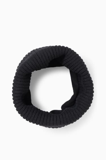Kinder - Loop Schal - schwarz