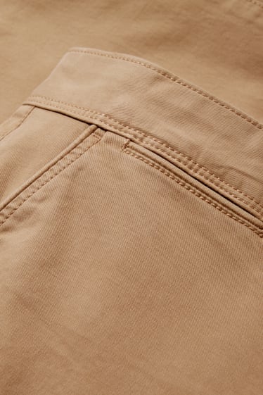 Pánské - Kalhoty chino - slim fit - Flex - béžová