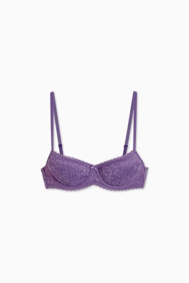 Femmes - Soutien-gorge à armature - DEMI - ampliforme - violet clair