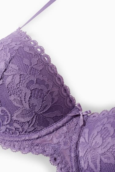 Femmes - Soutien-gorge à armature - DEMI - ampliforme - violet clair