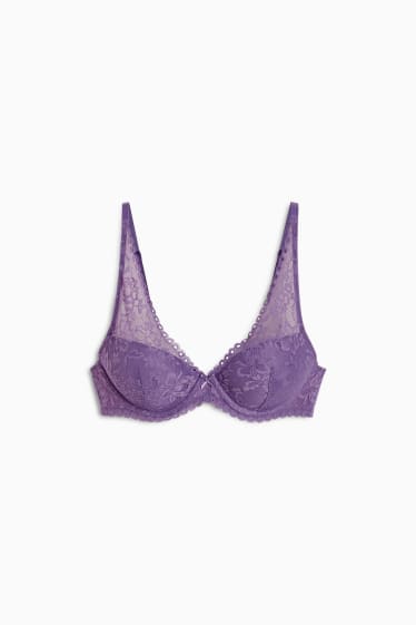 Femmes - Soutien-gorge à armature - ampliforme - violet clair
