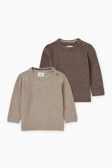 Baby Buben - Multipack 2er - Baby-Pullover - hellbraun