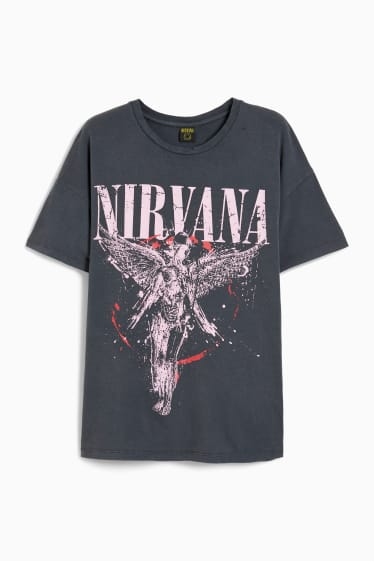 Damen - CLOCKHOUSE - T-Shirt - Nirvana - grau-melange