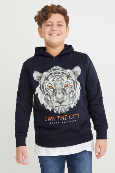 Kinder Jungen - Extended Sizes - Hoodie - dunkelblau
