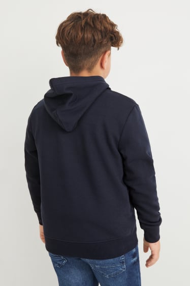 Enfants - Coupe ample - sweat à capuche - bleu foncé