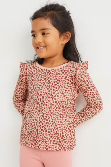 Kinder Mädchen - Multipack 8er - Langarmshirt - rosa