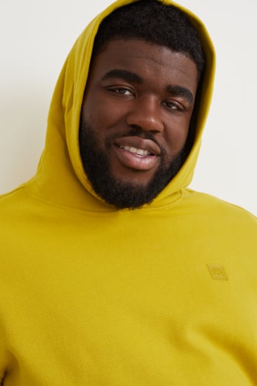 Hombre - Sudadera con capucha - amarillo