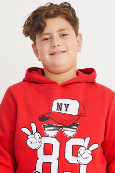 Kinder Buben - Extended Sizes - Hoodie - rot