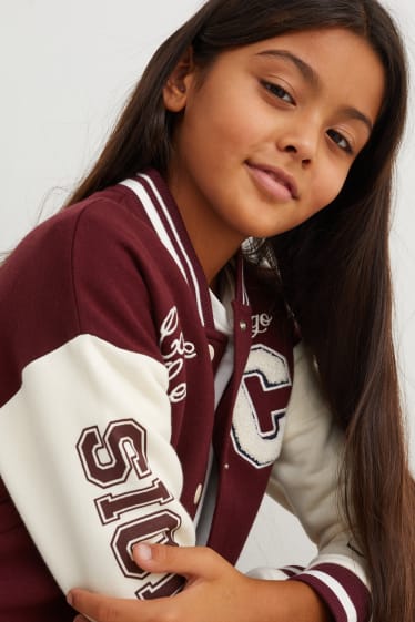 Children Girls - Zip-through sweatshirt - bordeaux