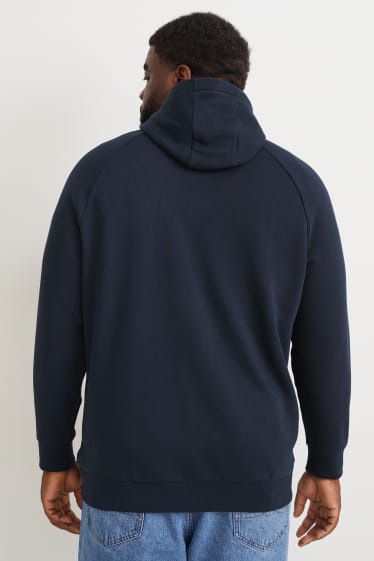 Uomo - Felpa con zip e cappuccio - blu scuro