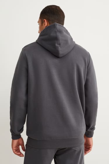 Uomo - Felpa con cappuccio - grigio scuro