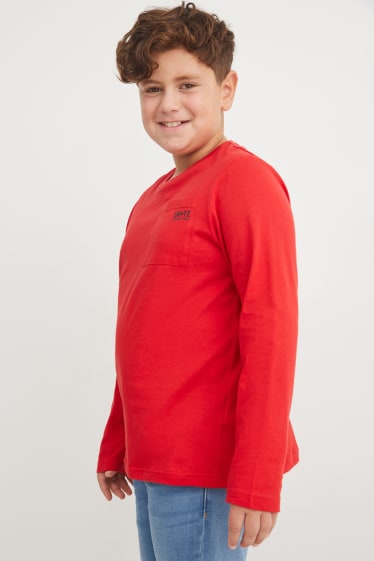 Bambini - Taglie forti - confezione da 4 - maglia a maniche lunghe - rosso