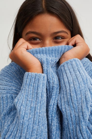 Kinder Mädchen - Pullover - blau