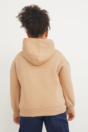 Kinderen - Uitgebreide maten - set van 2 - hoodie - taupe