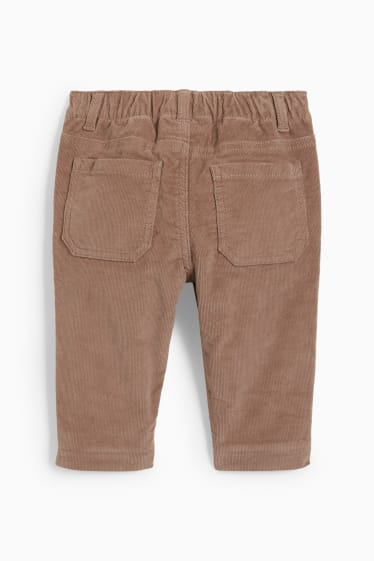 Neonati - Pantaloni di velluto a coste per bebè - marrone chiaro