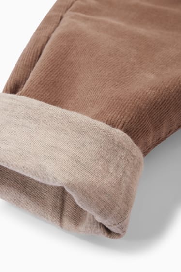 Bébés - Pantalon en velours pour bébé - marron clair