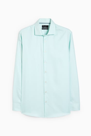 Hommes - Chemise - regular fit - col cutaway - facile à repasser - vert menthe