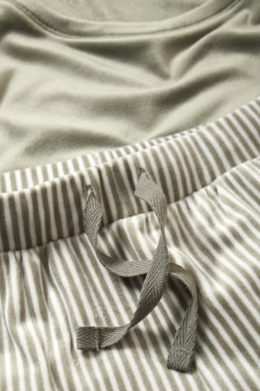 Dames - Winterpyjama van velours - groen