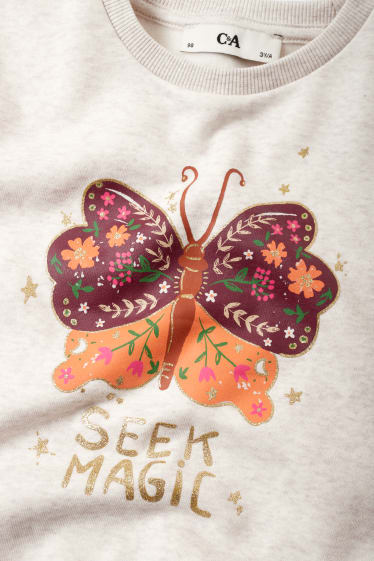 Bambine - Confezione da 2 - unicorno - felpa - rosso / beige
