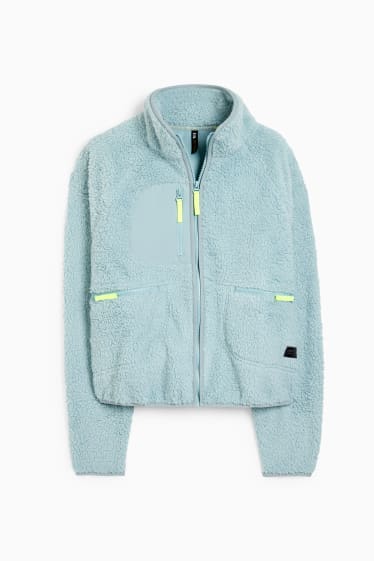 Femmes - Veste en peluche - turquoise clair