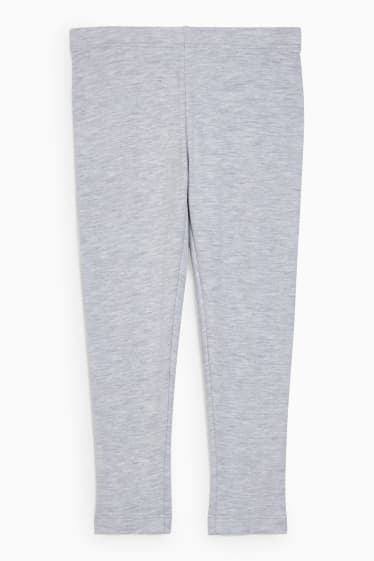 Enfants - Legging chaud - gris clair chiné