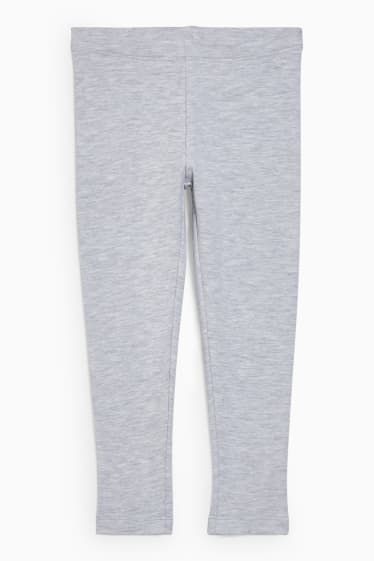 Enfants - Legging chaud - gris clair chiné