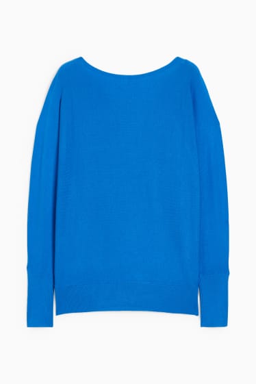 Damen - Feinstrick-Pullover - blau