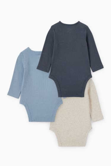 Baby Buben - Multipack 3er - Baby-Body - blau